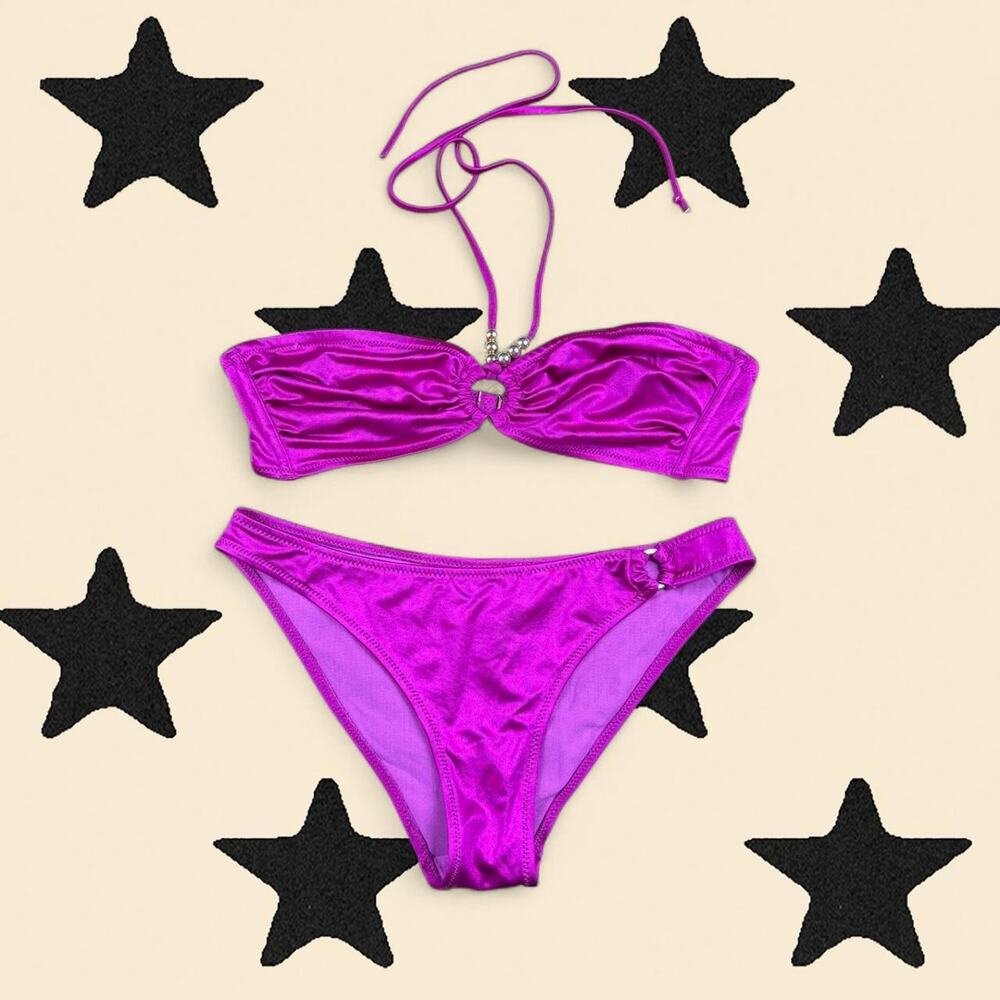★ Y2K Pink Satin Bikini Set ★